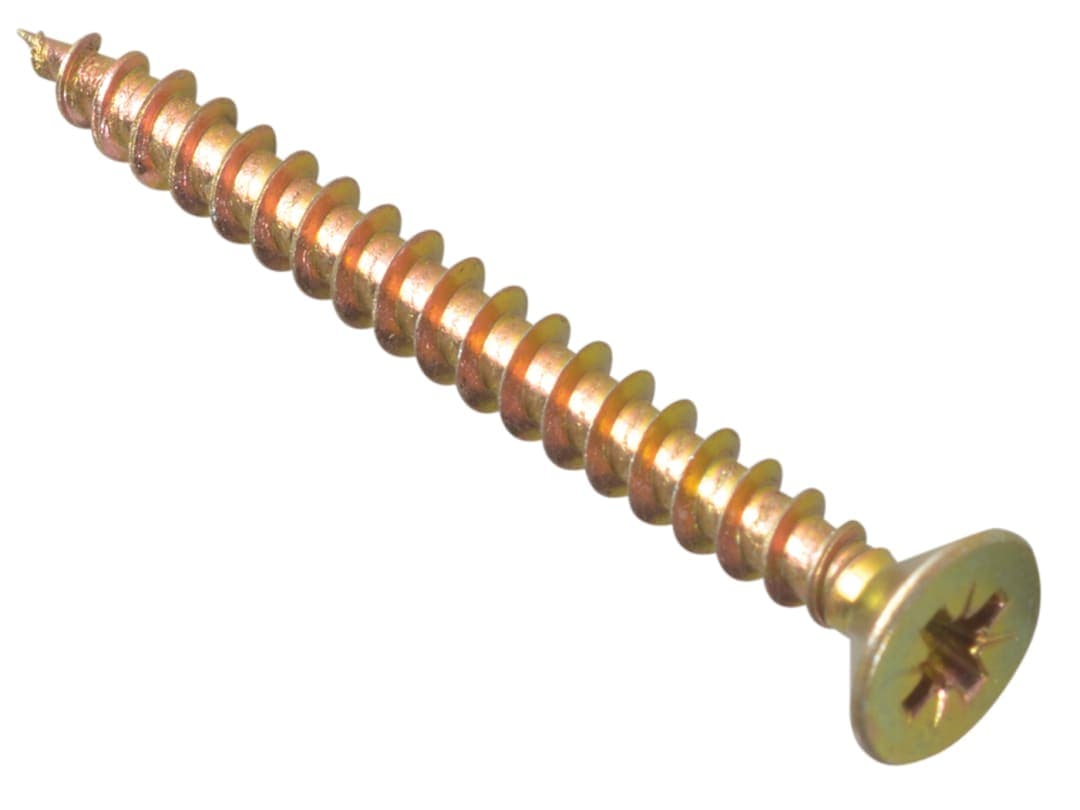 ForgeFix Multi-Purpose Pozi Compatible Screw CSK ST ZYP 5.0 x 50mm Box 200 MPS550Y