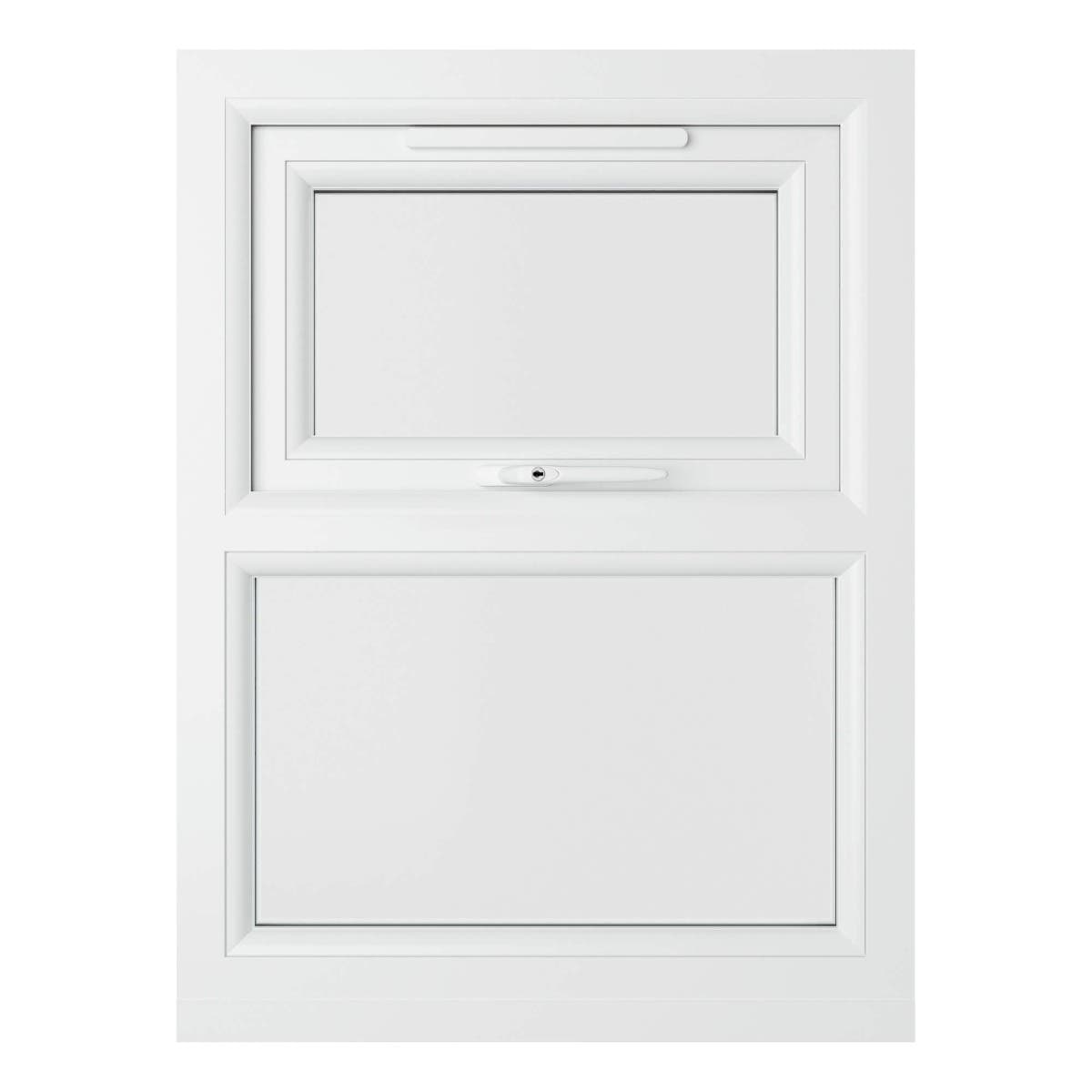 uPVC White Double Glazed Window - Top Hung/Top Opener - Clear Glass - 610 x 965mm