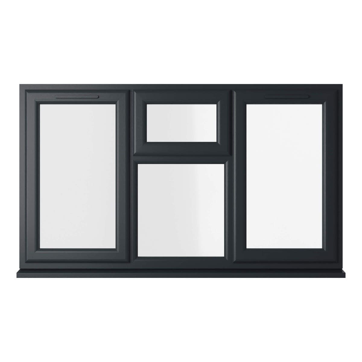 uPVC Grey/White Triple Glazed Window - Left & Right Handed - Side Hung/Top Opener - Clear Glass - 1770 x 1190mm