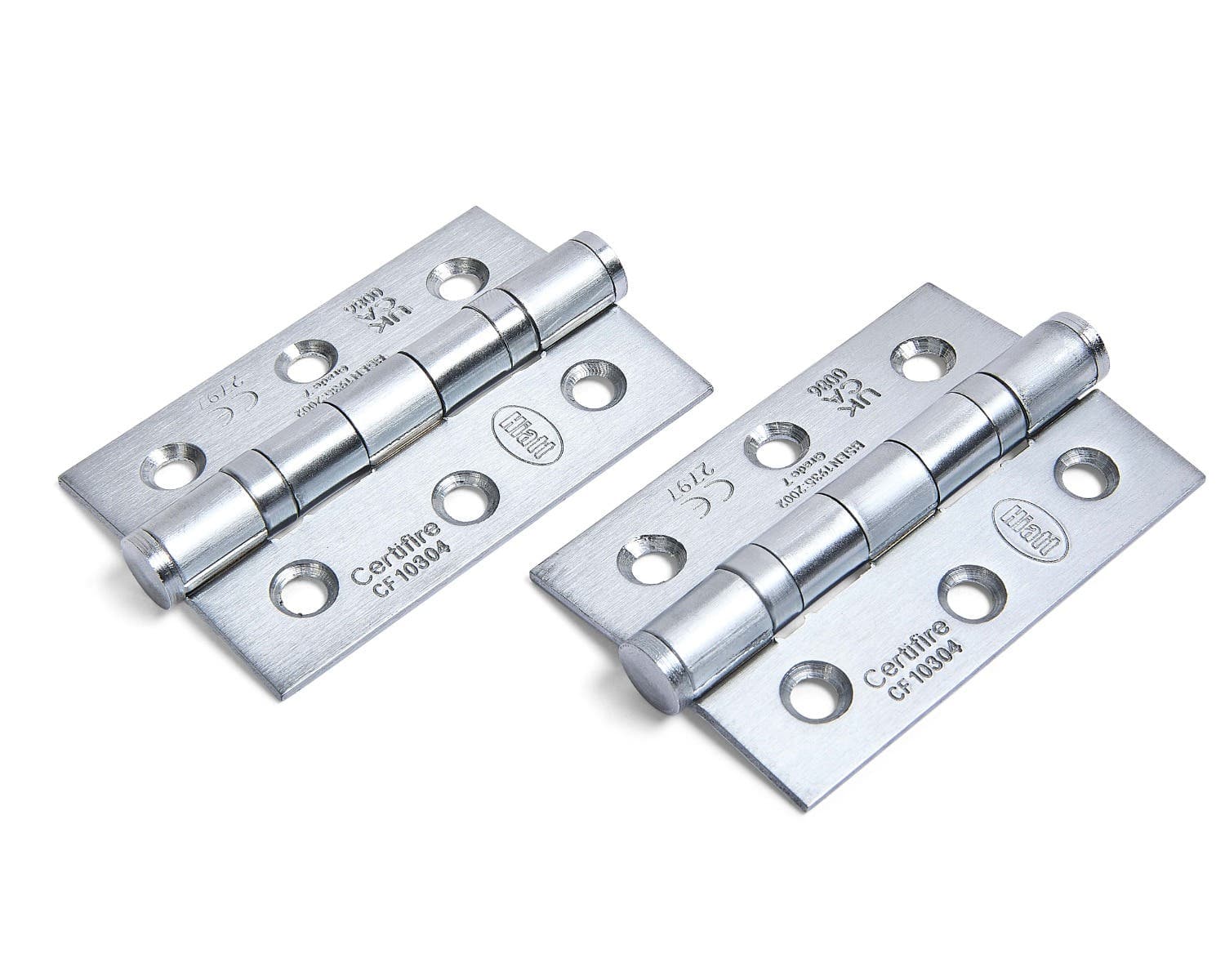 Steel Ball Bearing Hinge - UKCA/CE Certified - Fire Tested - 3″ - Satin Chrome - Hardware Solutions