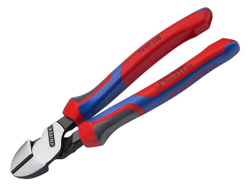 Knipex 74 02 200 SB High Leverage Diagonal Cutters Multi-Component Grip 200Mm