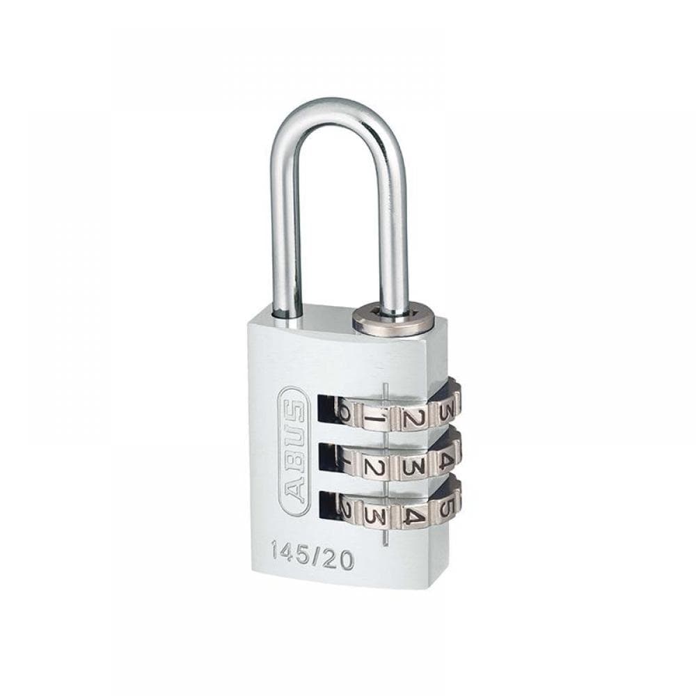 Abus Mechanical 46574 145/20 20Mm Aluminium Combination Padlock Silver 46574
