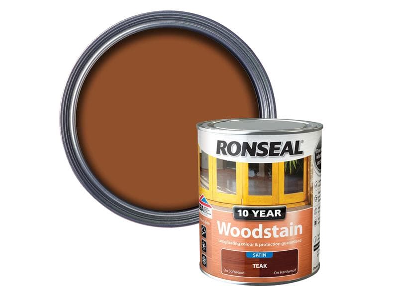 Ronseal 38681 10 Year Woodstain Teak 750Ml