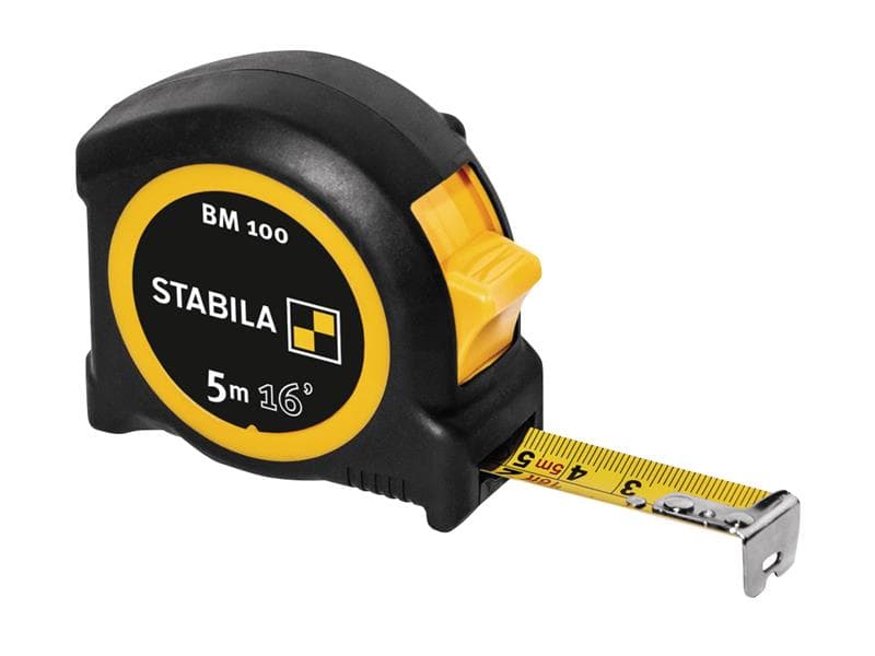 Stabila 19567 Bm 100 Compact Pocket Tape 5M/16Ft (Width 19Mm)