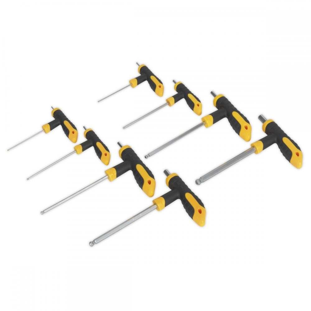 Sealey S01069 T-Handle Ball-End Hex Key Set 8Pc
