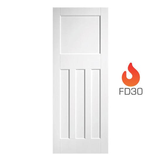 DX 30's Style White Primed Internal FD30 Fire Door