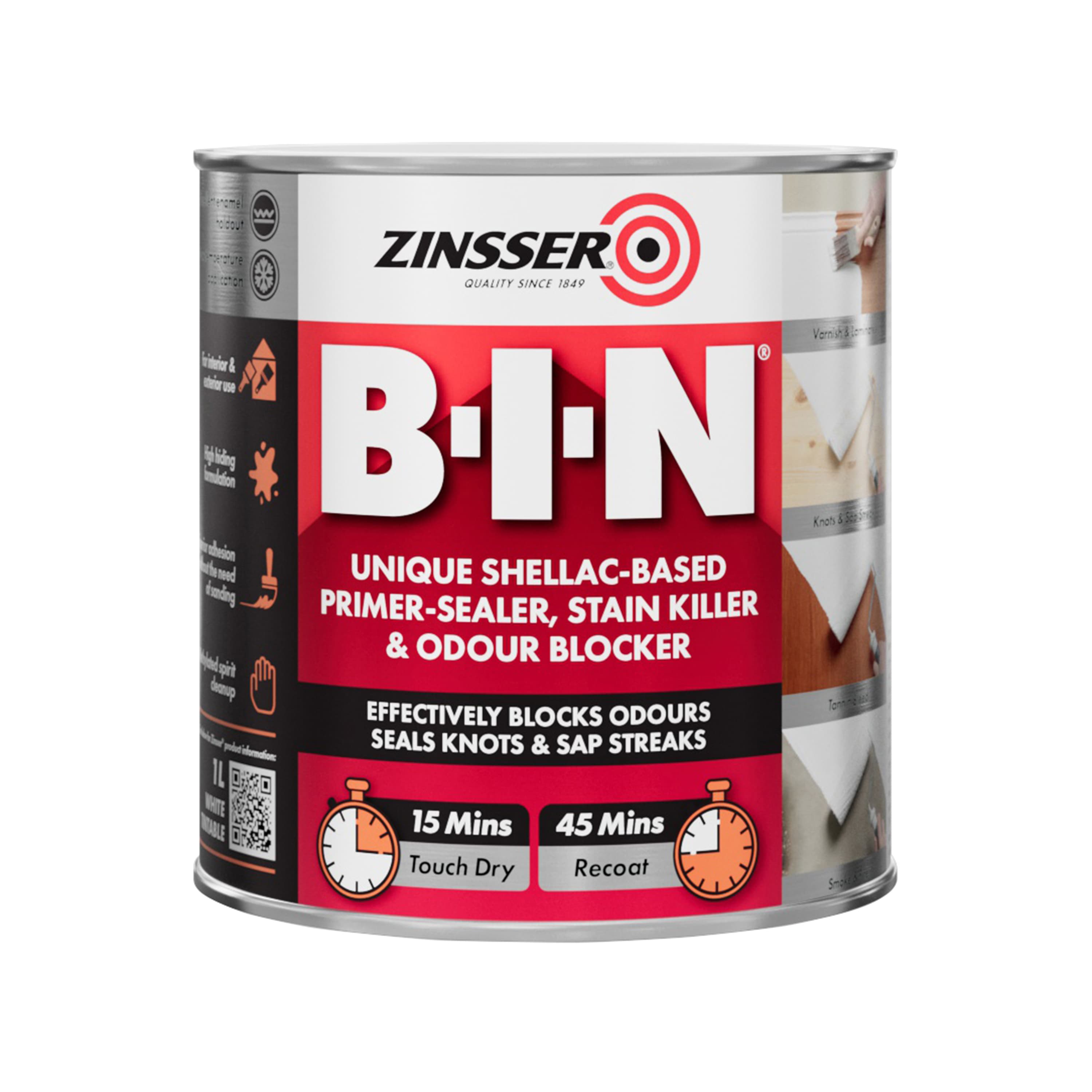 Zinsser B-I-N Primer Sealer Stain Killer 1L Base