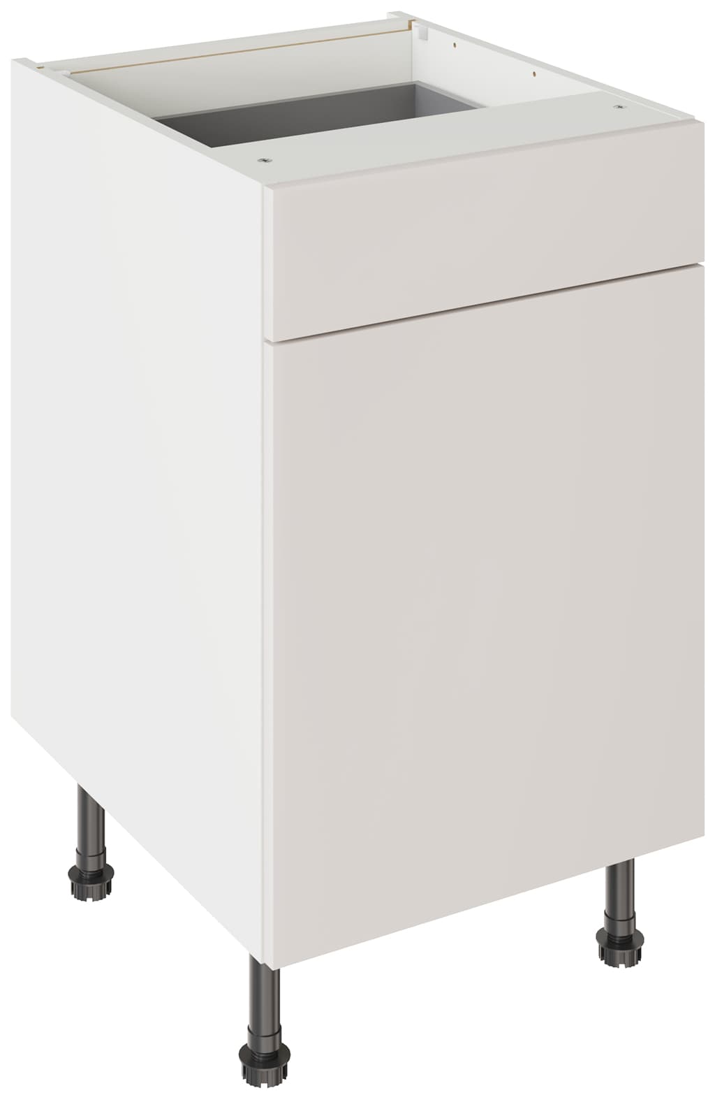Flatpack 500 Drawerline Base Cabinet Slab Super Gloss Light Grey