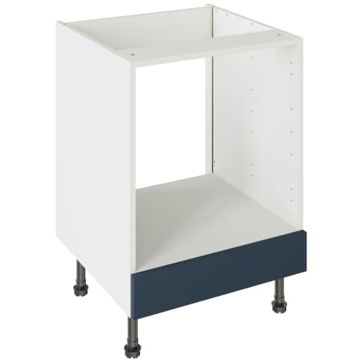 Flatpack 600 Oven Base Kitchen Cabinet J-Pull Shaker Ultra Matt Indigo Blue
