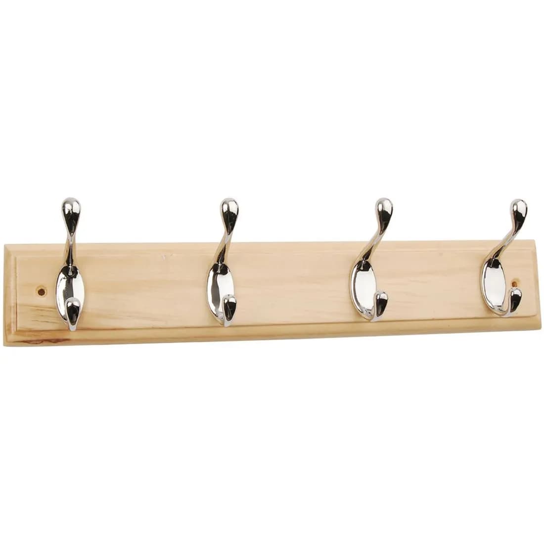 Coathook Rail Polished Chrome 4 Hooks