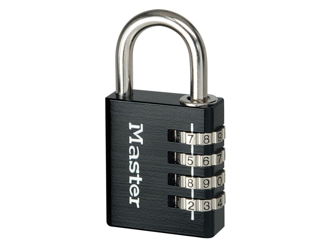 Master Lock Black Finish 40mm 4-Digit Combination Padlock 7640EURDBLK
