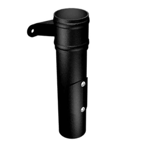 Cast Aluminium Round Downpipe Access Pipe - 76mm Black (9005 Leatherette)