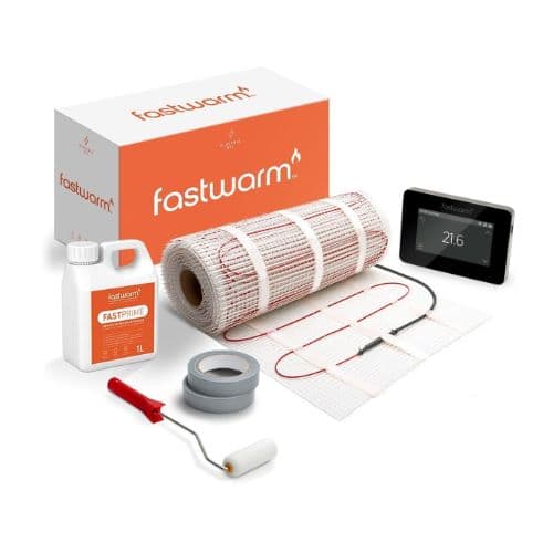 Fastwarm 150W Electric Underfloor Heating Mat - 12m2 - Fastwarm Touch Black