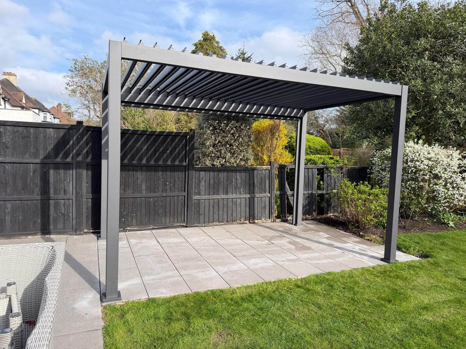 Split Payment for NOVA TITAN 4M x 3M Grey Pergola With 4 Privacy Screens A