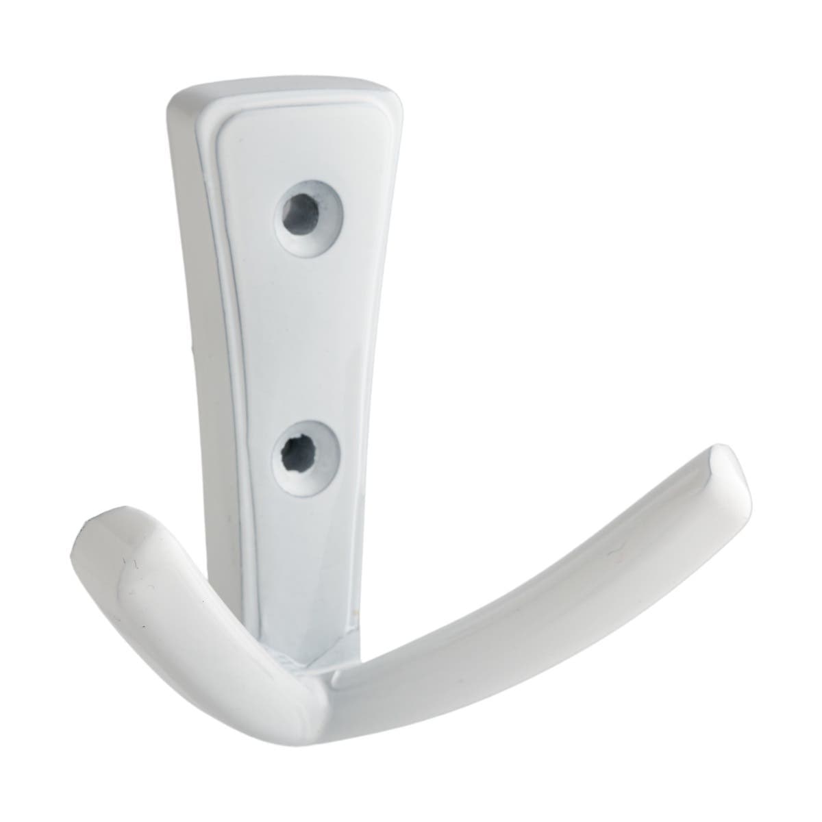 Modern Design White Wide Double Robe Hook - Wall/Door Mountable - Decohooks