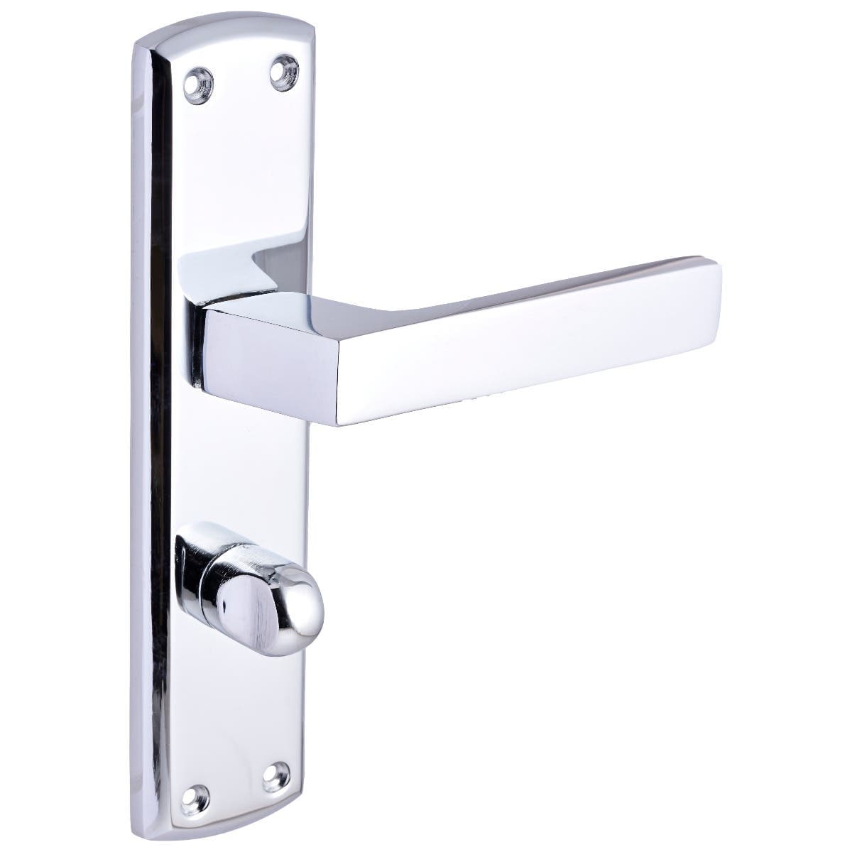 Hector Lever Thumb Lock Bathroom Door Handle - Chrome - Pair - Designer Levers