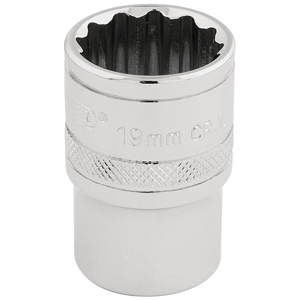 Draper Expert 33231 Hi-Torq® 12 Point Socket 1/2in Sq. Dr. 19Mm each