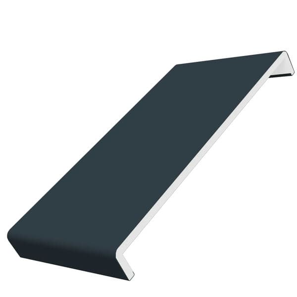 410mm Anthracite Grey Smooth Fascia Capping Board Double Ended Box End - 10mm x 1.25mtr