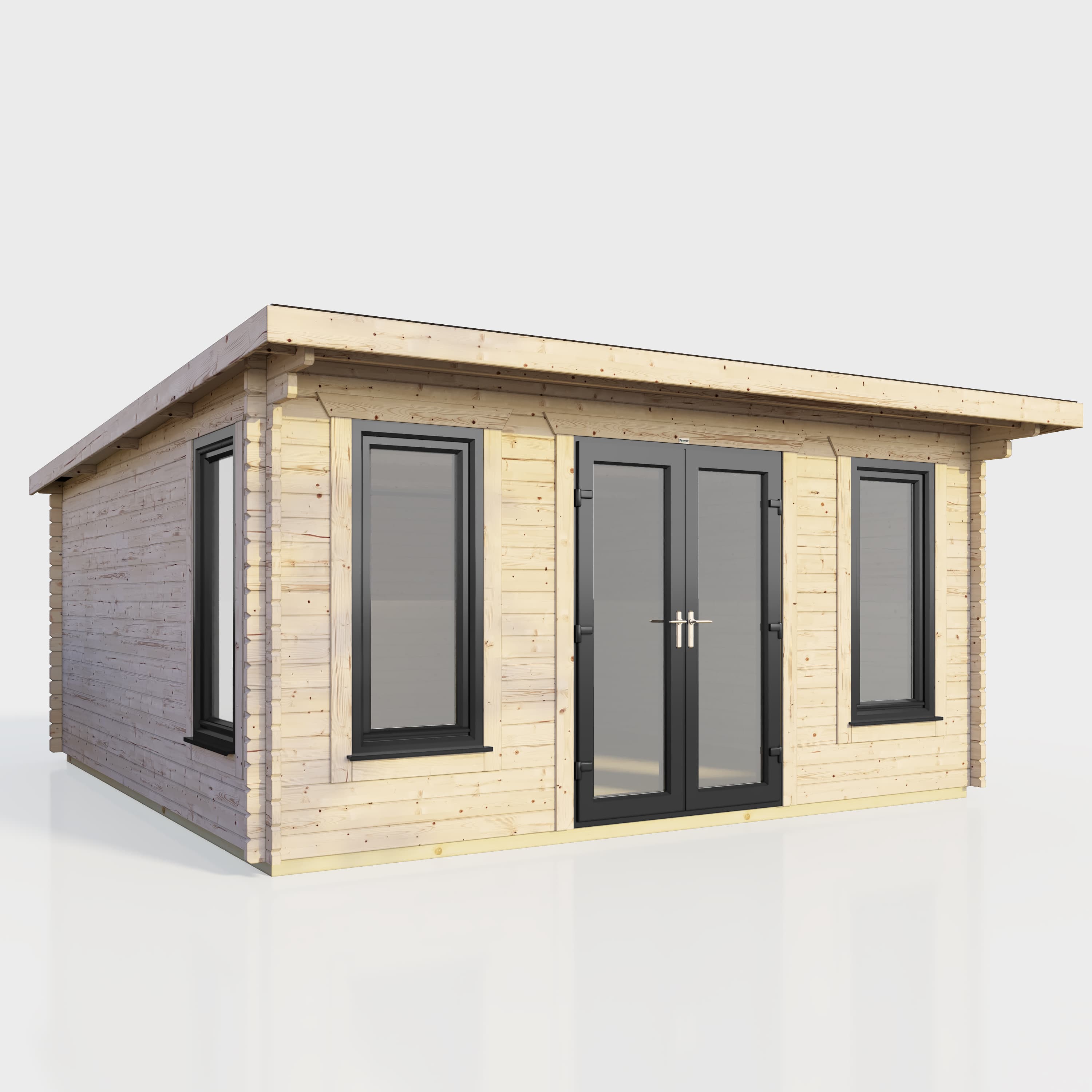 Powersheds 16 x 14 Power Pent Log Cabin Centre Doors