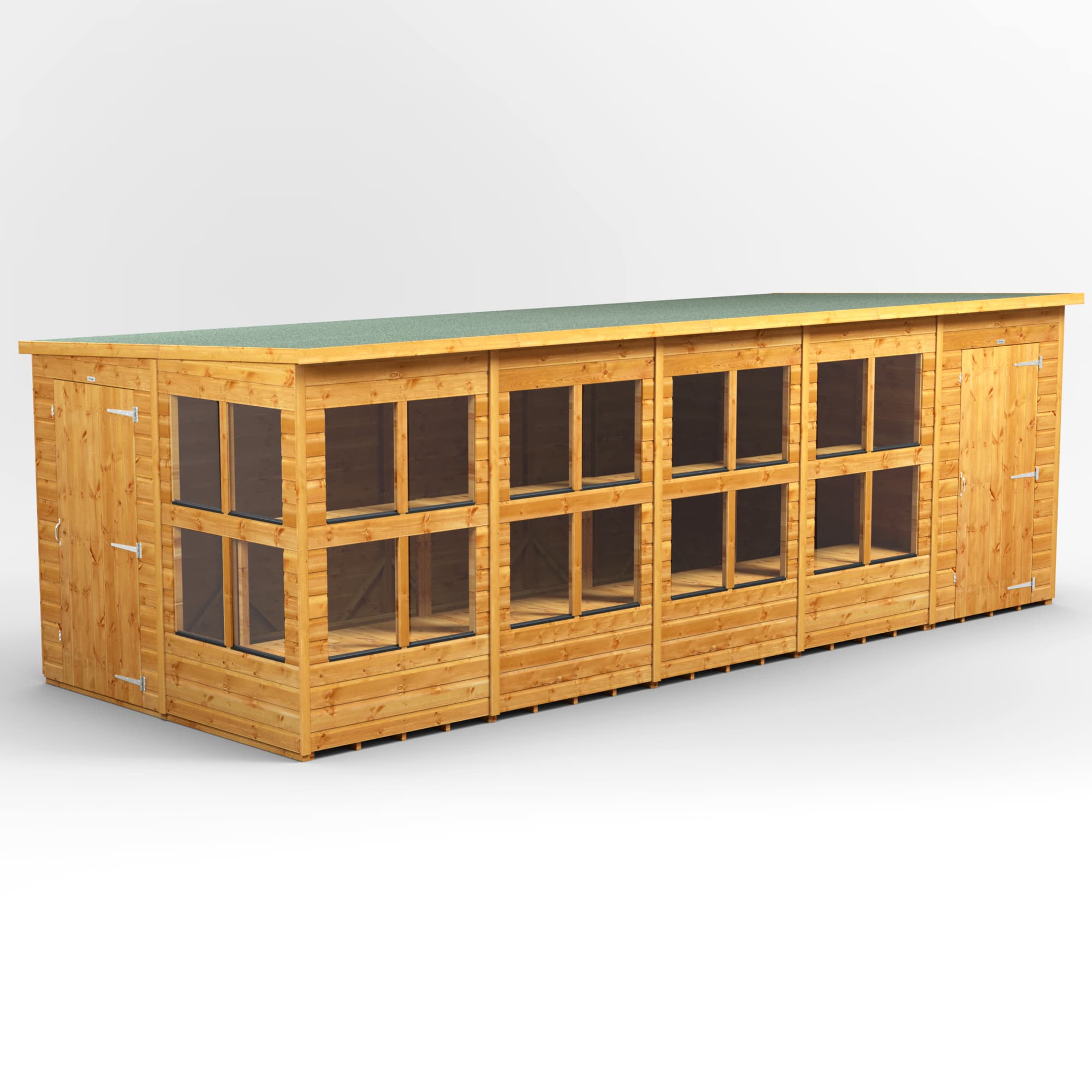 Powersheds 20 x 8 Power Pent Potting Shed With 4ft Side Store