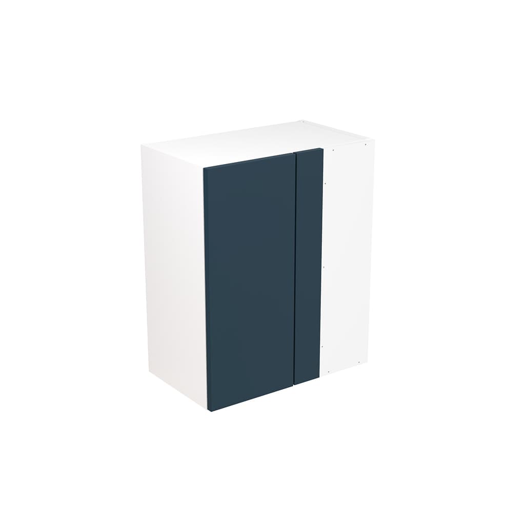 Flatpack 600 Blind Corner Wall Kitchen Cabinet Slab Supermatt Blue