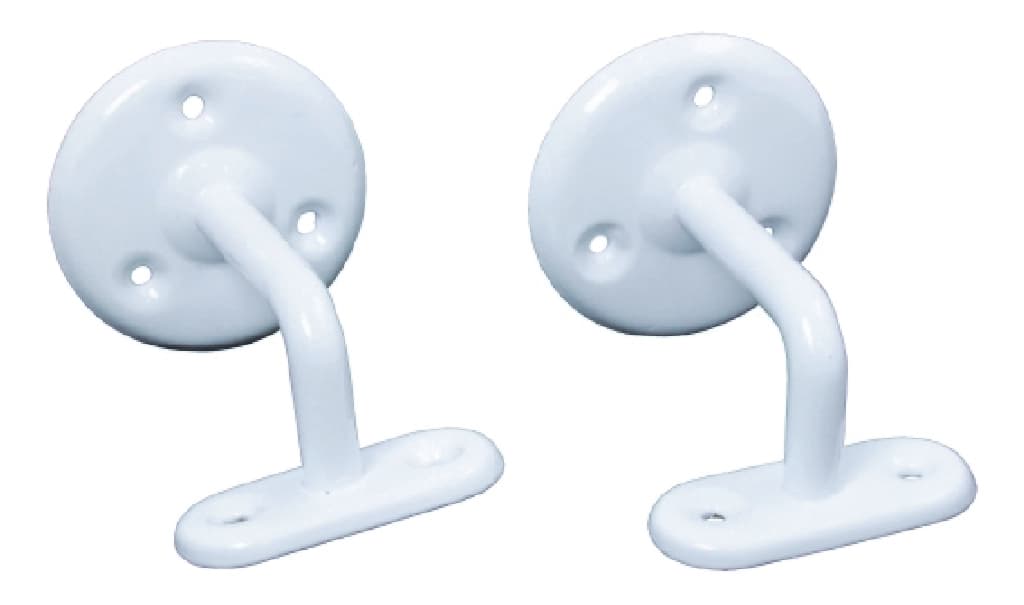 4Trade Handrail Brackets White 64mm Pack of 2