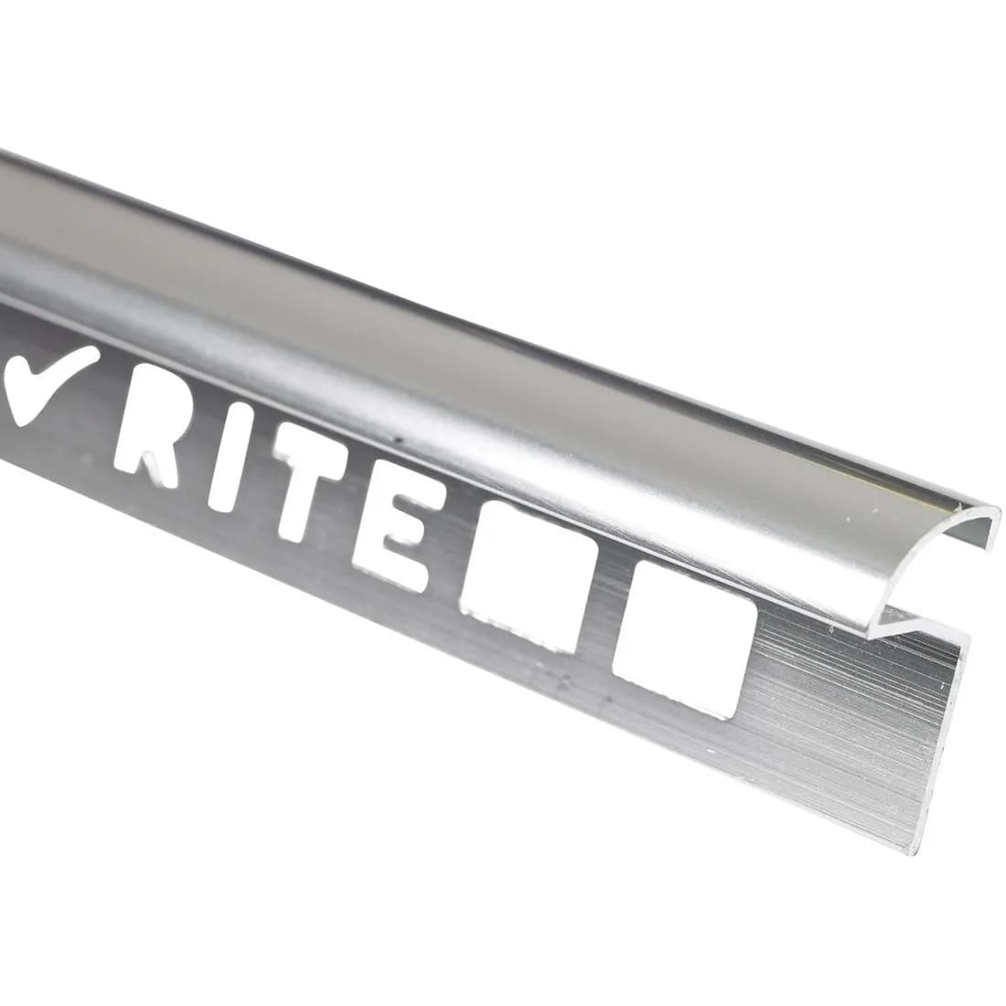Tile Trim Silver Aluminium 2.4Mt X 12Mm Deep
