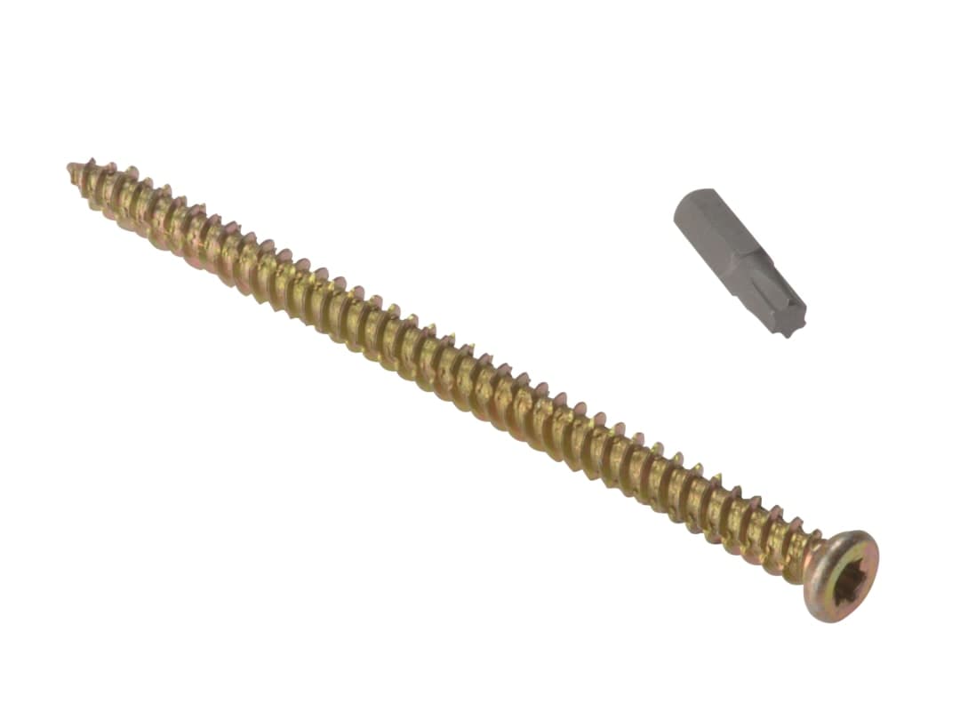 ForgeFix Concrete Frame Screw TORX® Compatible High-Low Thread ZYP 7.5 x 52mm Bag 10 10CFS52