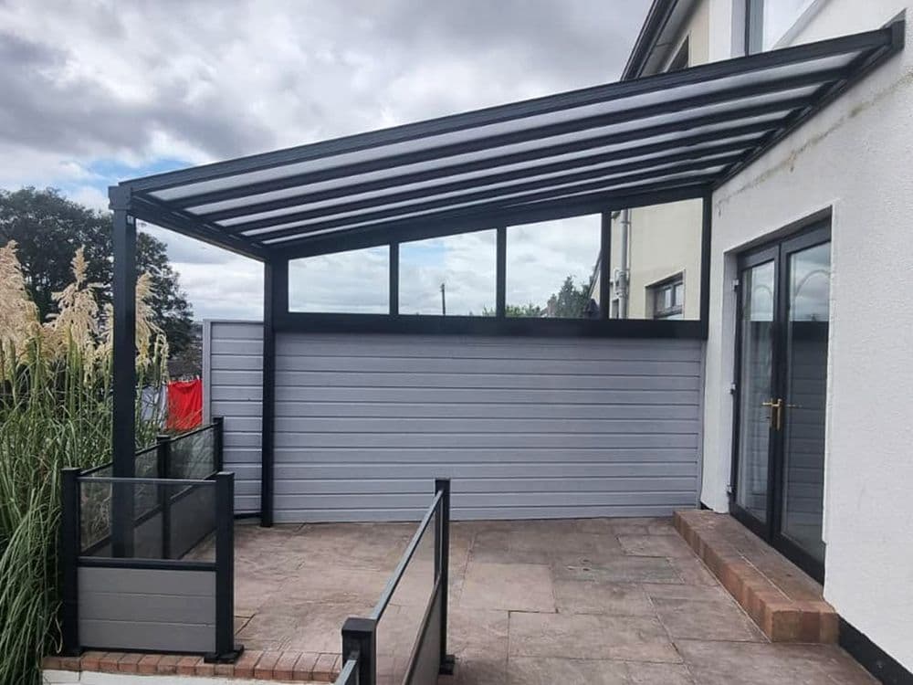 Simplicity 16 Aluminium Pergola / Veranda - 7000mm x 2500mm Rectangular - Black