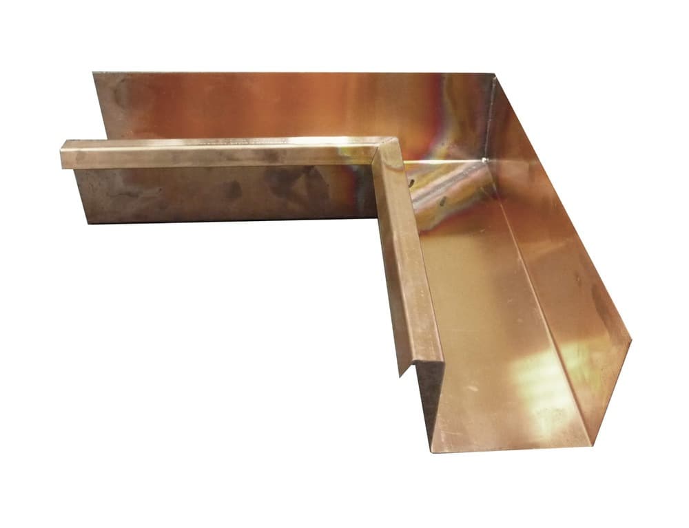Copper Box Gutter Internal Corner - 135 Degree x 80mm