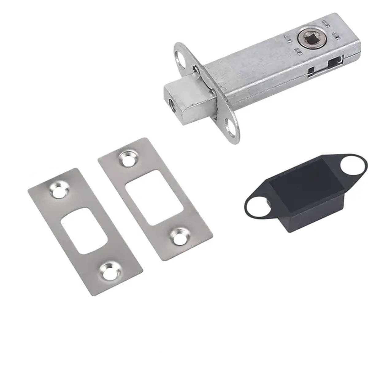 Premium Sprung Tubular Deadbolt - Nickel Plated - 45mm Backset / 64mm Case - Designer Levers