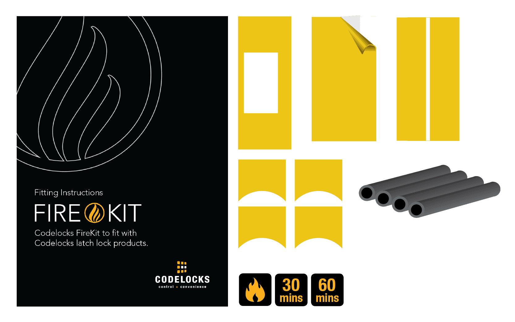 Fire Intumescent Pads Pack - For all Latch Locks