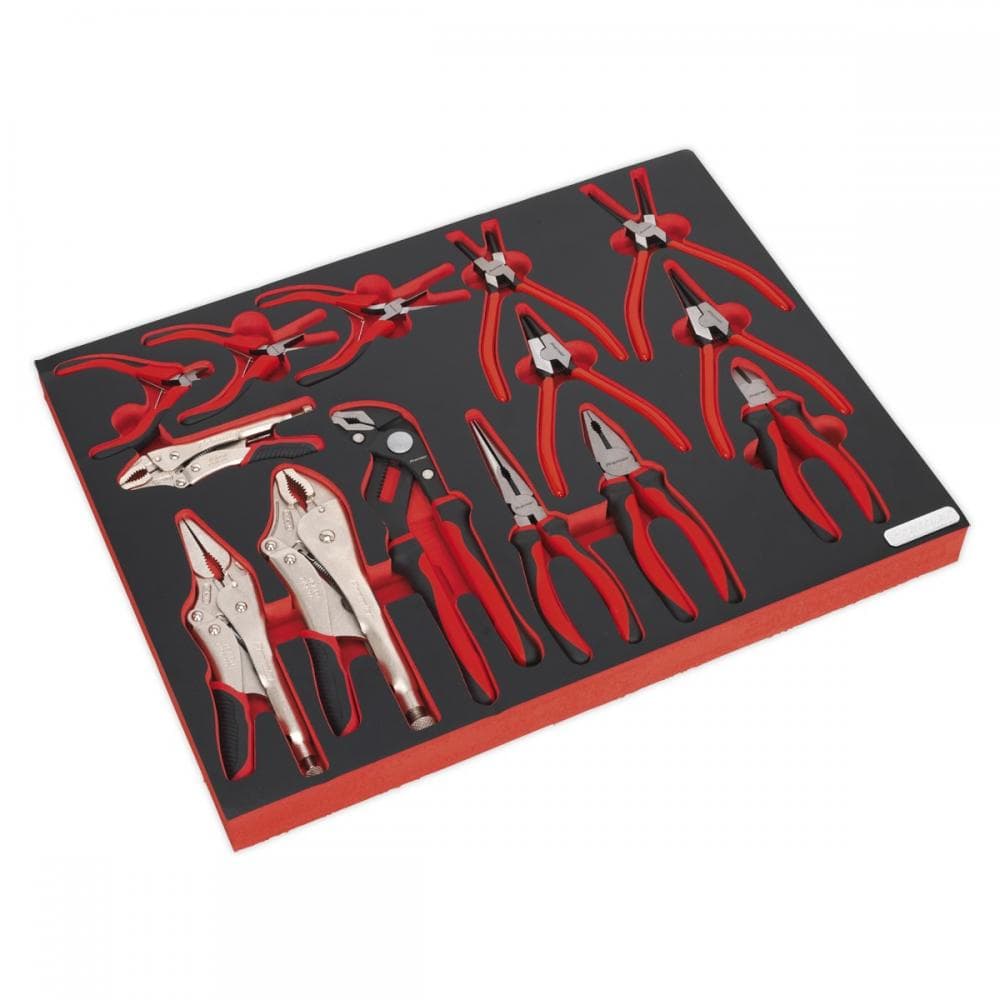 Sealey TBTP05 Tool Tray With Pliers Set 14Pc