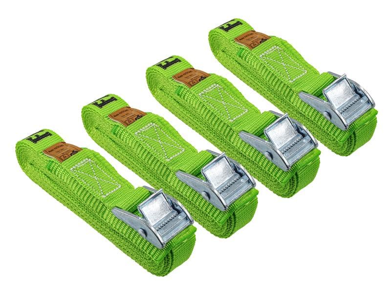 Faithfull Cam Buckle Tie-Downs 5M X 25Mm 4 Piece