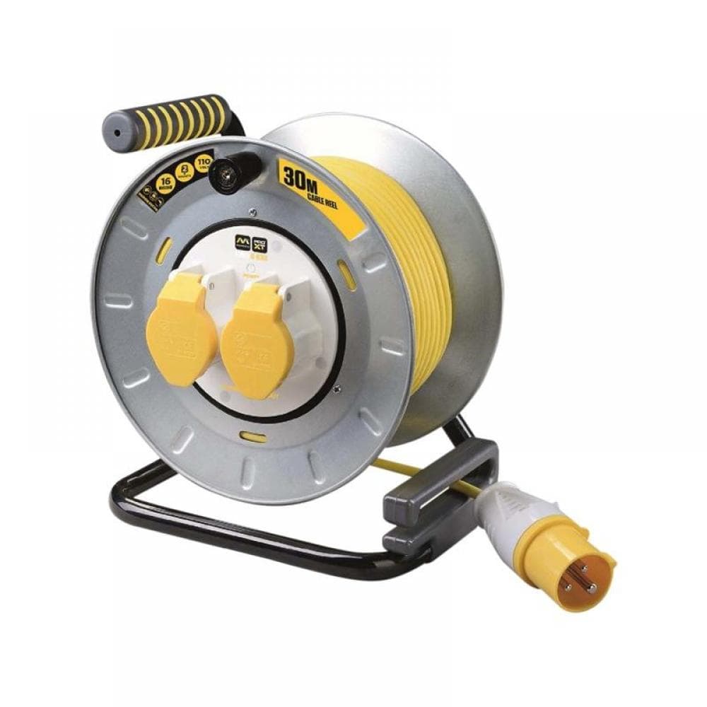 Masterplug OTMU30162LV-PX Pro-Xt Metal Cable Reel 110V 16A Thermal Cut-Out 30M