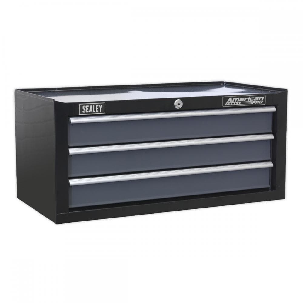 Sealey AP3503TB Mid-Box 3 Drawer With Ball-Bearing Slides - Black/Grey
