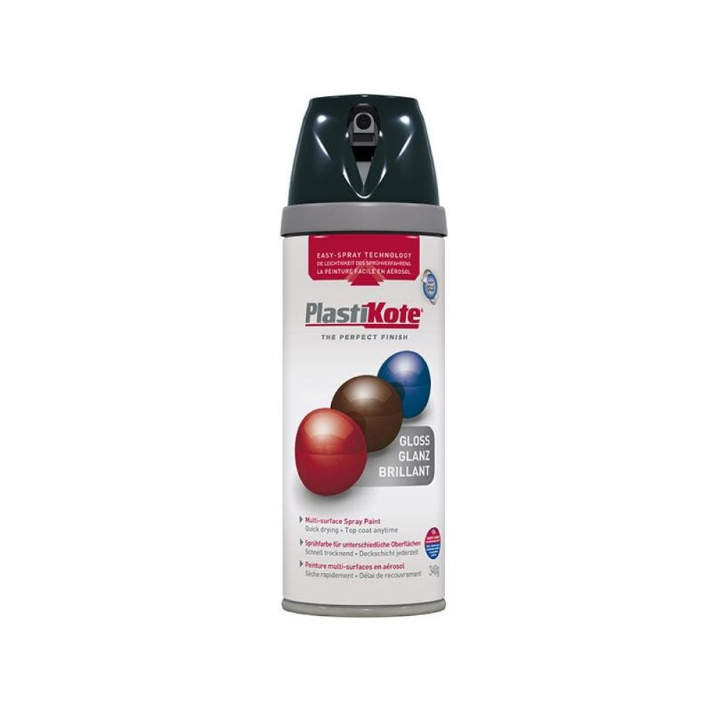 Plastikote 021100 Twist & Spray Gloss Black 400Ml