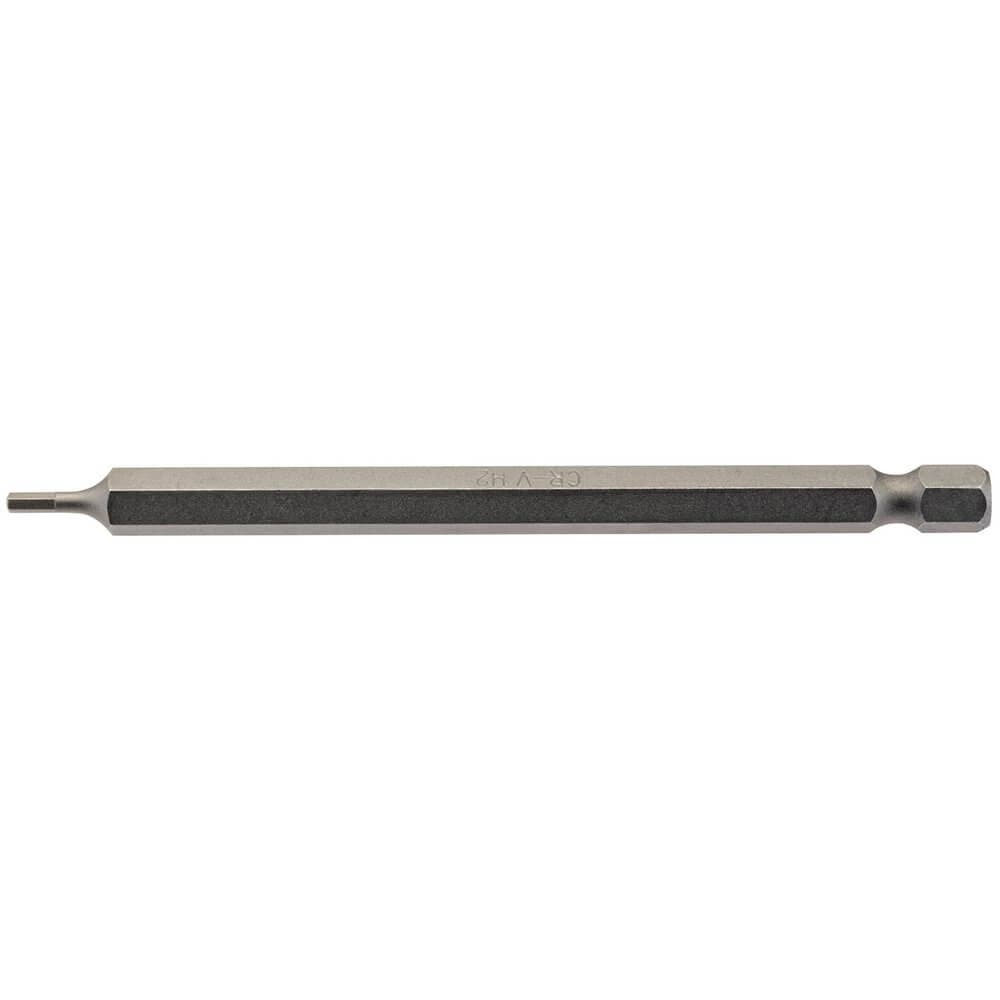 Draper 64370 Hexagonal Insert Bit 2Mm 1/4in Hex 100Mm Long (Pack Of 1) each