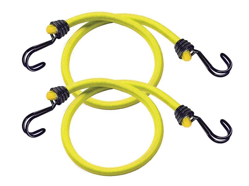 Master Lock 3022EURDAT Twin Wire Bungee Cord 100Cm Yellow 2 Piece