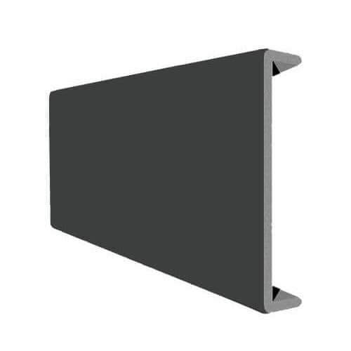 410mm Dark Grey Smooth Fascia Capping Board Double Ended - 10mm x 1.25mtr