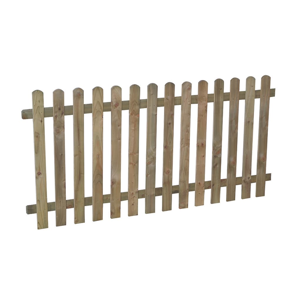 Pressure Treated Heavy Duty Pale Fence Panel 6ft x 3ft Pack of 4