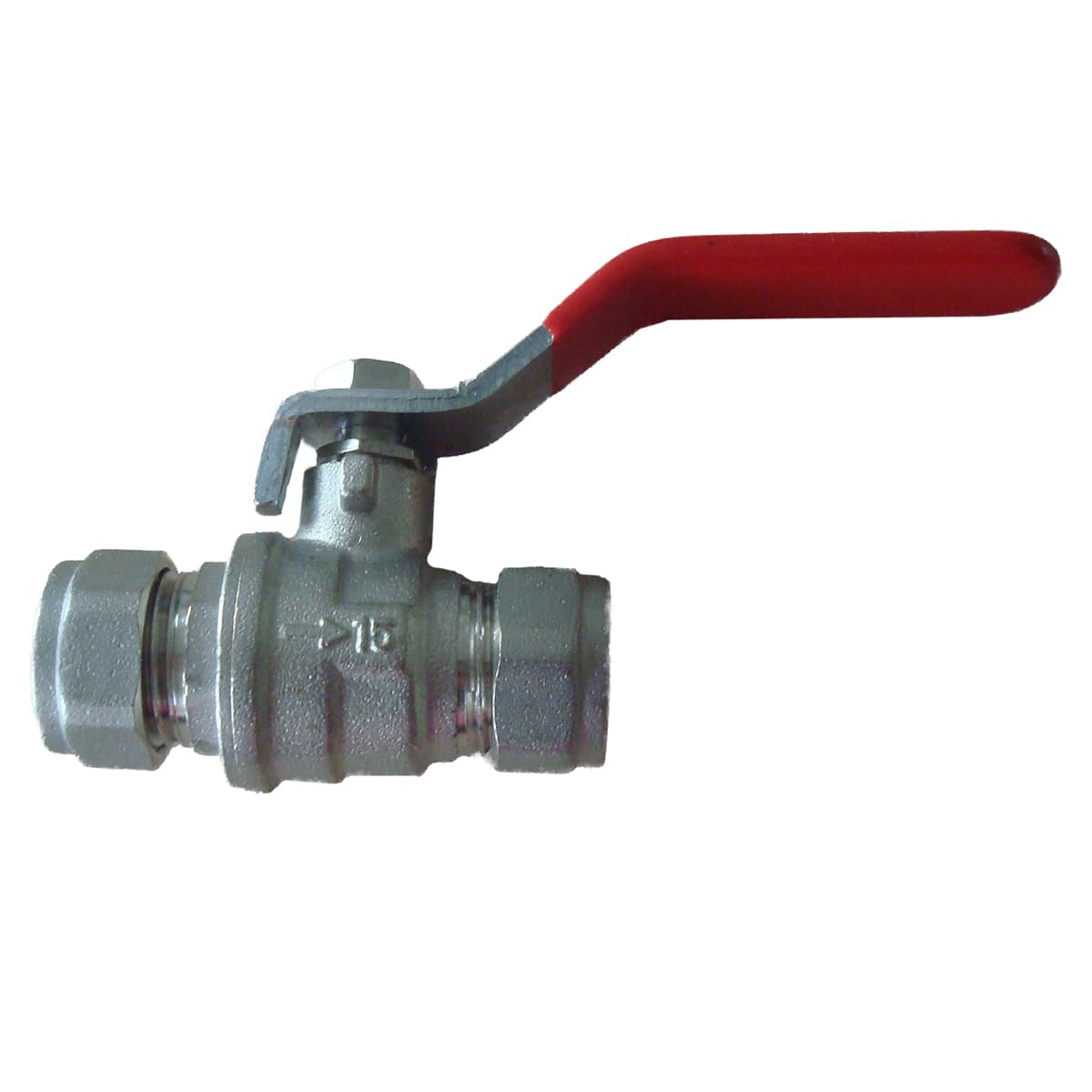 Travis Perkins Lever Ball Valve CxC Red 15mm