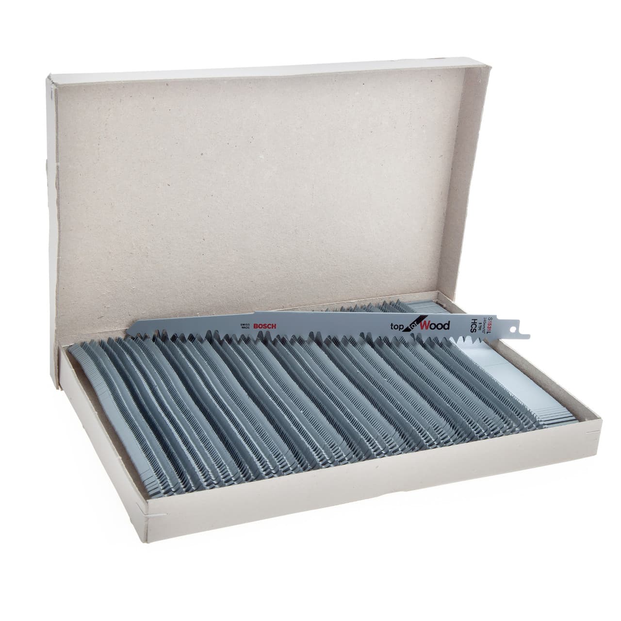 Bosch Powertool Accessories S 1531 L Top for Wood Reciprocating Saw Blade 240mm 5 TPI (Pack 100) 2608650698