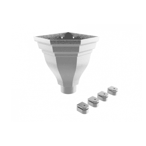 Cast Aluminium Round Merus Corner Small Hopper - 63mm PPC Finish