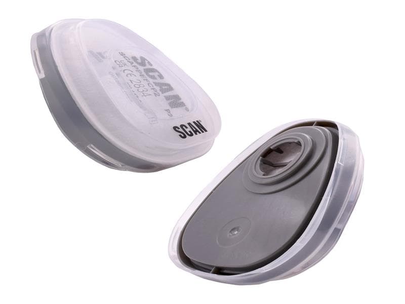 Scan N7501+PP7501+CJZ7501 Twin Half Mask P2 Particle Filter Cartridge (Pack Of 2)