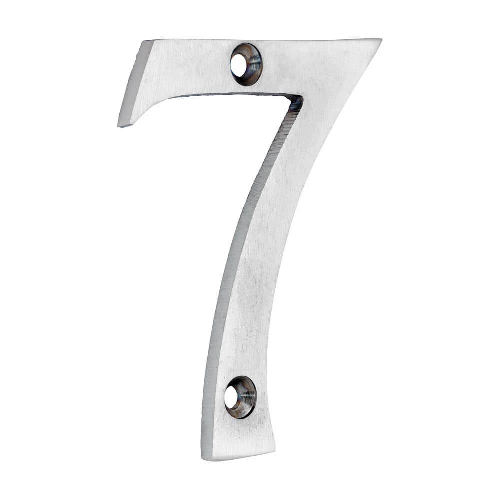 Timco Door Numeral 7 - Satin Chrome Bag 1 200486