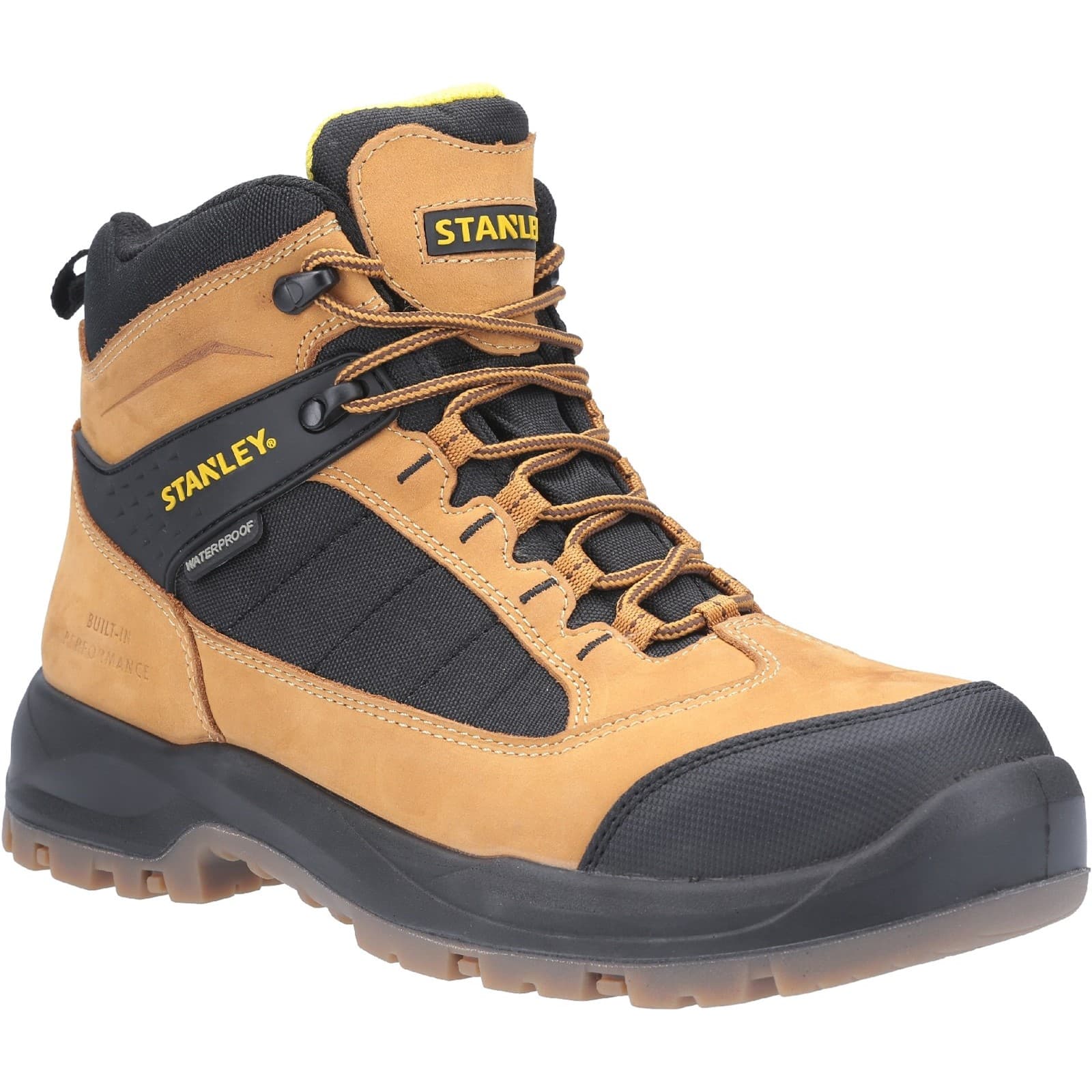 Leather Waterproof Pad Top Lace Up Safety Boot Honey Size 10 30056-51018-08