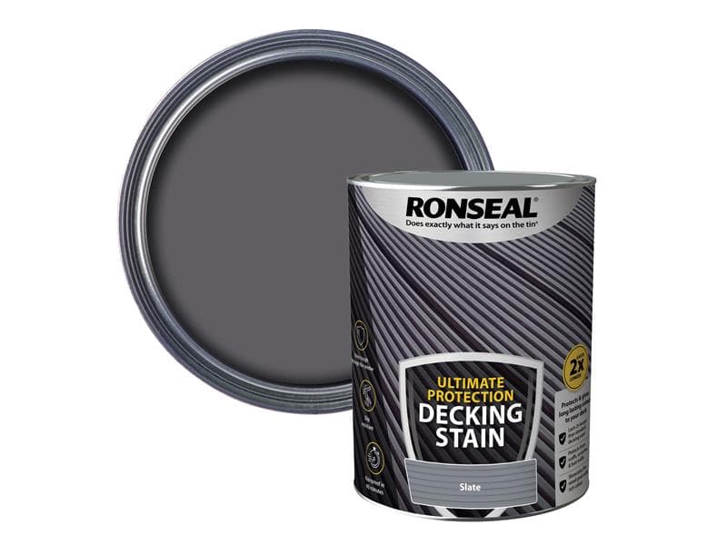 Ronseal 39123 Ultimate Protection Decking Stain Slate 5 Litre