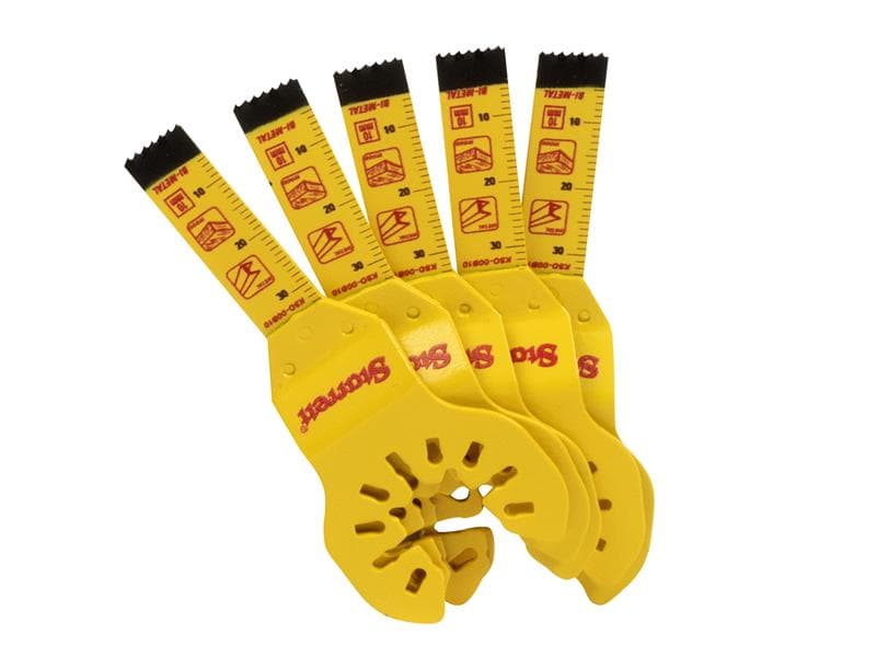Starrett KSO-00B10-5 Kso-00B10-5 Plunge Bi-Metal Oscillating Blade 34 X 10Mm X 18 Tpi Pack Of 5
