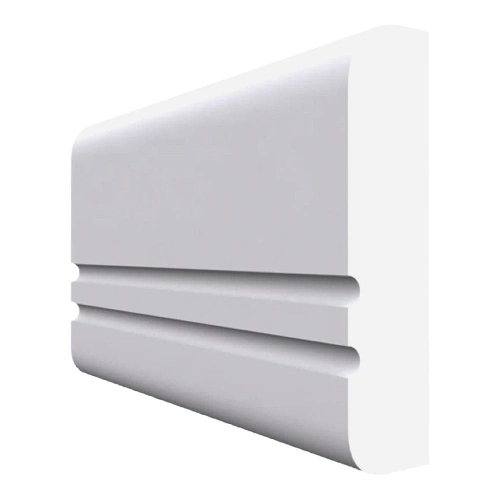 Bullnose C Grooved 2 MDF Dado Rail White Primed 4200mm x 70mm x 18mm